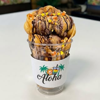 Peanut Butter Waffle Cup - Reese's Ice Cream Sundae