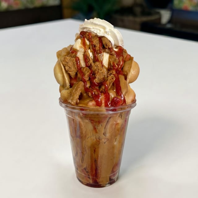 Da Flo Ridian - Strawberry Shortcake Ice Cream Waffle.