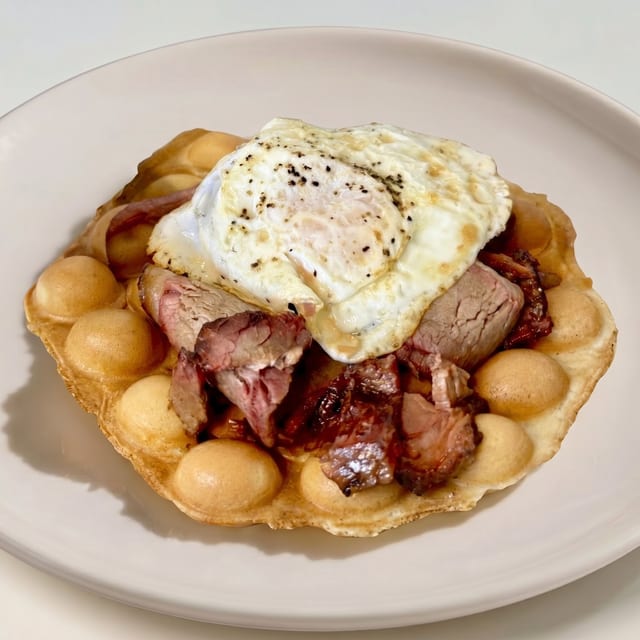 Brisket Breakfast Waffle.