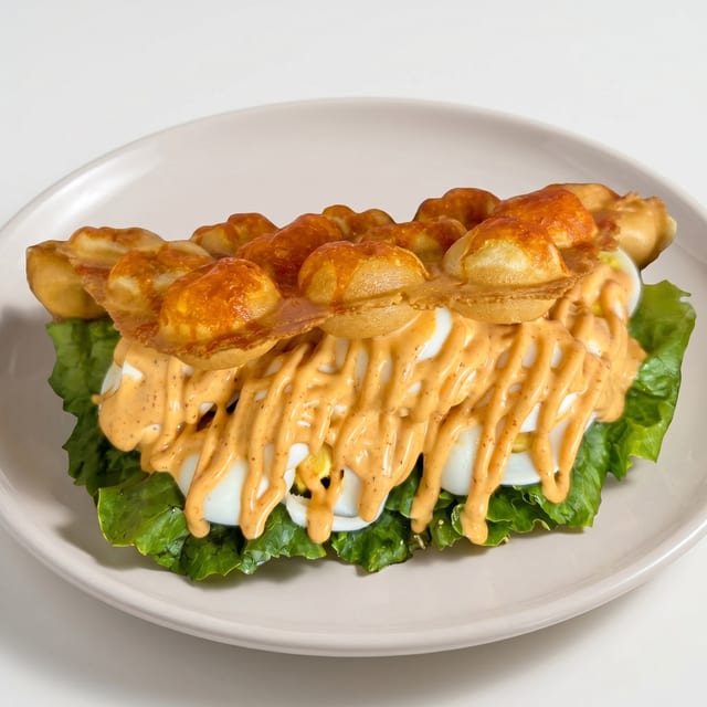 Deviled Egg Waffle.