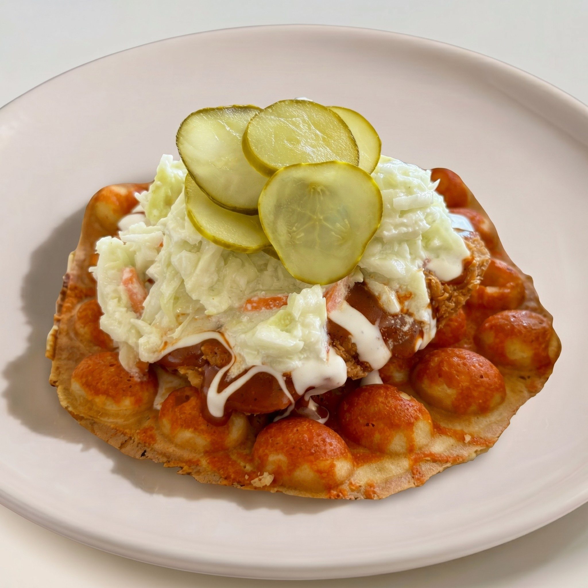 Nashville Hot Chicken Stack Waffle.
