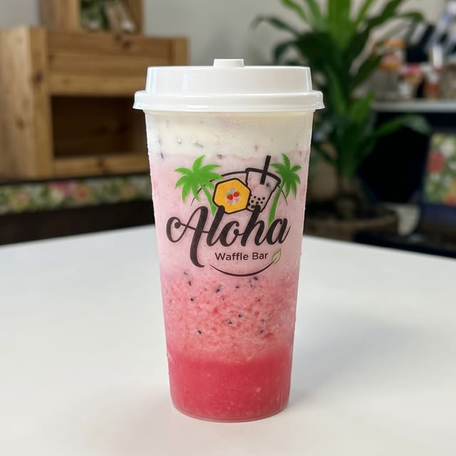 Hibiscus Blossom Tea Latte.