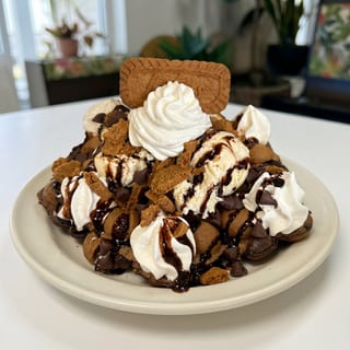 S'mores Kuki Crunch Waffle Sundae