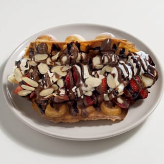 Strawnananut Waffle