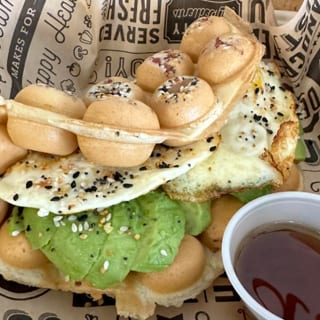 Avocado Egg Toast Waffle